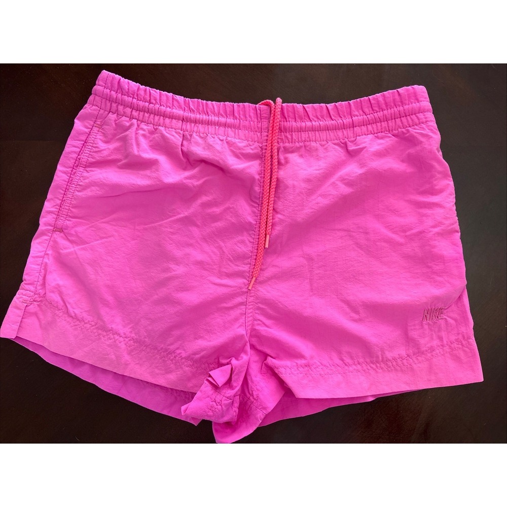 Nike Vintage Training Shorts Small Pink Neon Athletic Running Gym Y2K